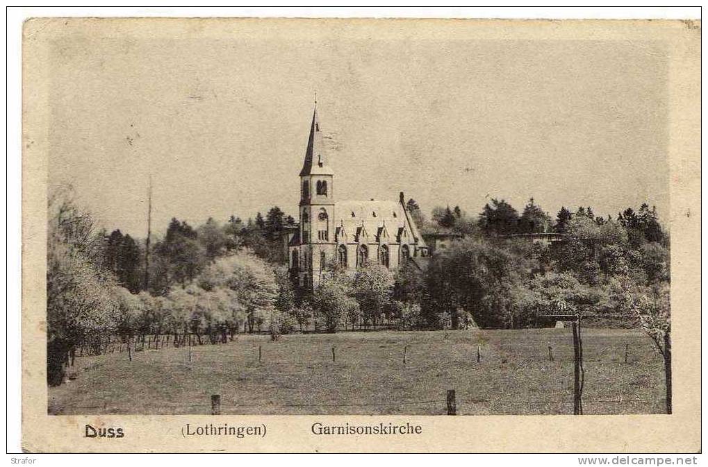 DIEUZE Garnisonskirche 1917 Cachet Feldpost Vide! Bizarre !! - Dieuze