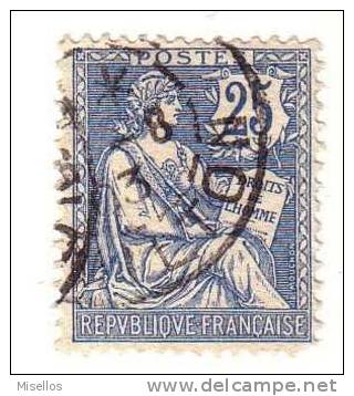 Nº 127  25 C. Azul De 1902  Falta Un Diente Parte Inferior - Used Stamps