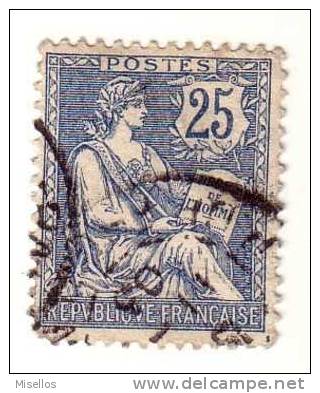 Nº 127  25 C. Azul De 1902  Falta Un Diente Angulo Izquierdo Inferior - Usati