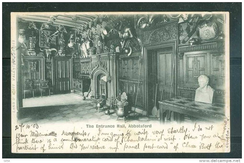 The Entrance Hall - Abbotsford - ( Cpa Précurseur )  Ql85 - Roxburghshire