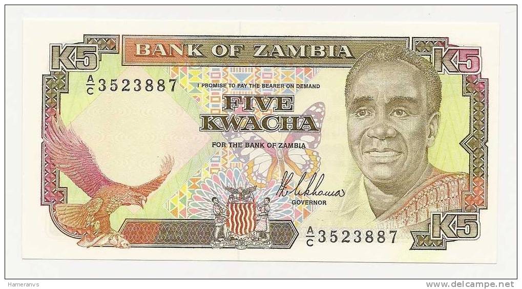 Zambia 5 Kwacha 1989 UNC - P.30a - Zambia