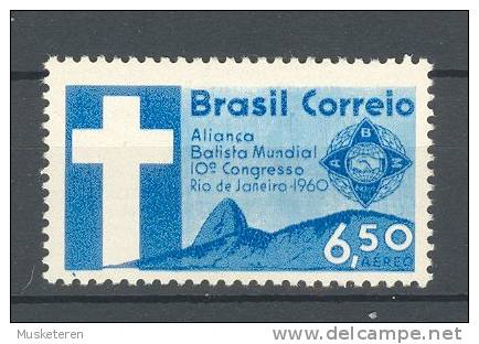 Brazil 1960 Mi. 984 Airmail Welt-Baptisten-Kongress In Rio De Janiero MH* - Unused Stamps