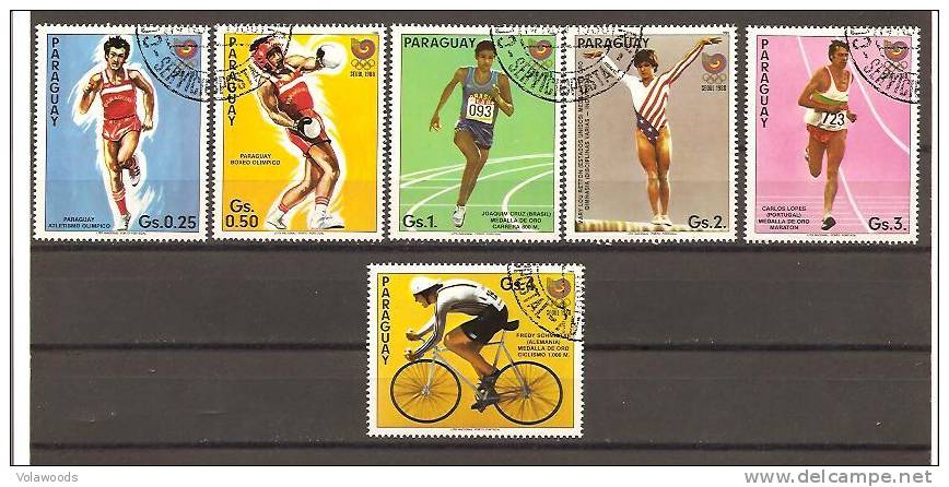 Paraguay - Serie Completa Usata: Verso Le Olimpiadi Di Seul 1988 - Zomer 1988: Seoel