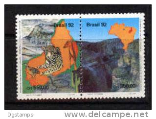 Brasil 1992 ** YT2085A Parque Nac Serra Da Capivara, Patrimonio De La Humanidad. Felino, Aves, Arte Rupestre, Fósiles + - Neufs
