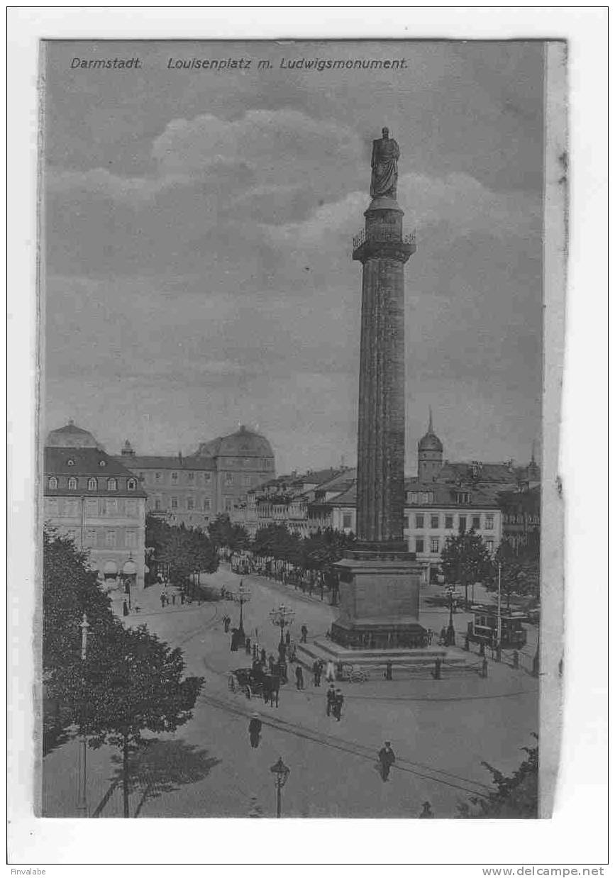 Darmstadt. Louisenplatz M. Ludwigsmonument. - Darmstadt