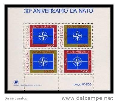 Portugal 1979 MNH Souv Sheet NATO OTAN Emblem 30 Th Anniv  30º Aniversario Da OTAN NATO - OTAN