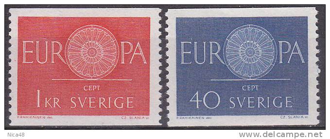 Svezia 1960 Europa 2 Vl  Nuovi Serie Completa - 1960