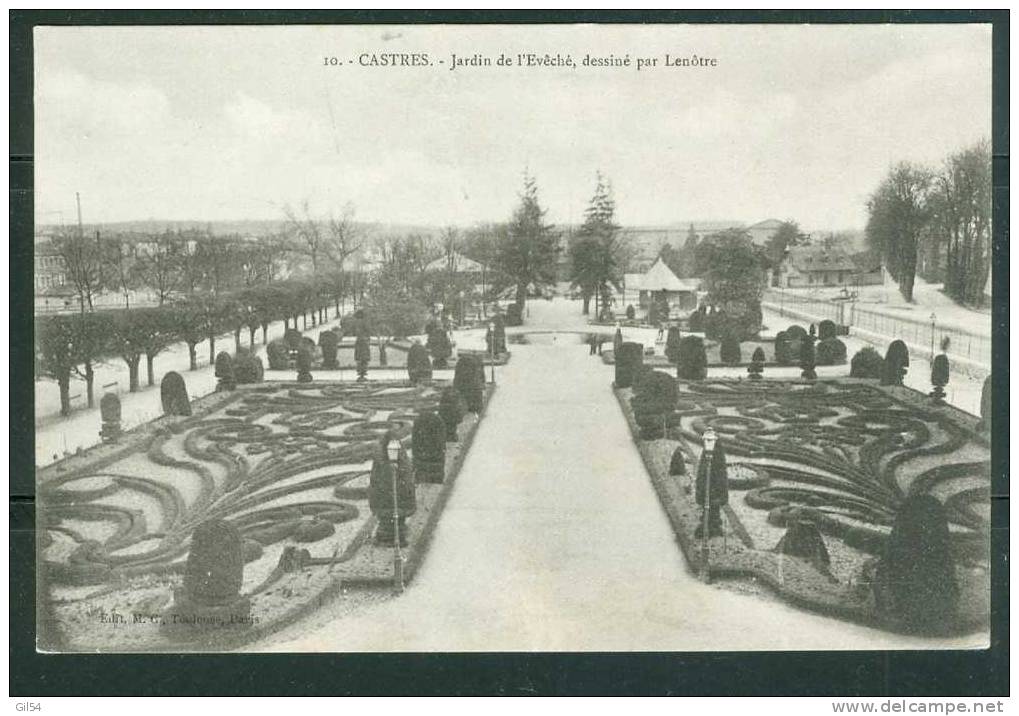 Castres - Jardin De L'évéché (dessiné Par Lenôtre) ( Trace De Plis )- Ql149 - Castres