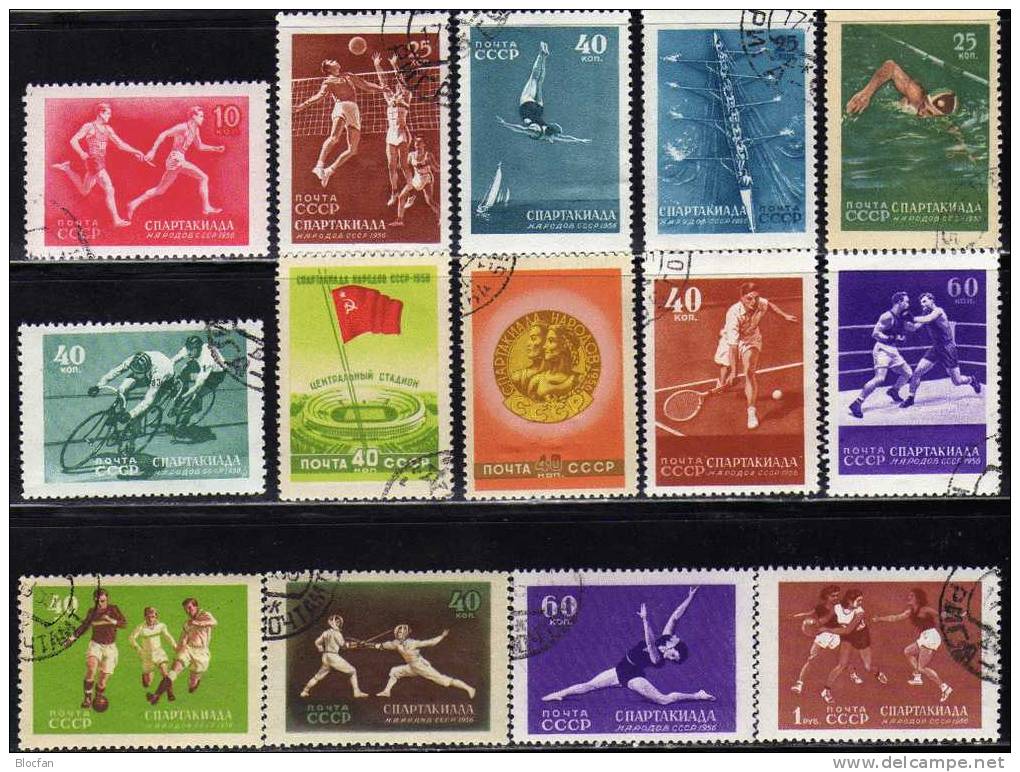 2 Sport-Serien Sowjetunion 1849/62+2369/78 O 6€ Spartakiade Volleyball Rudern Olympia Rom Olympic Set Bf USSR CCCP SU - Ete 1956: Melbourne