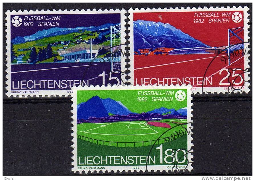 Fussball-WM Spanien Liechtenstein 799/2 ** Plus O 6€ Natur, Sportplätze Und Stadien - Used Stamps