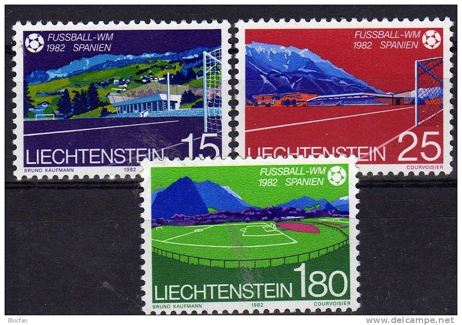 Fussball-WM Spanien Liechtenstein 799/2 ** Plus O 6€ Natur, Sportplätze Und Stadien - Used Stamps