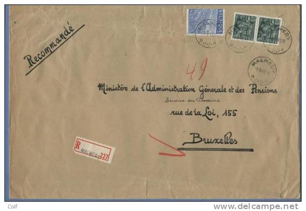 768+771 Op Brief Met Stempel MALMEDY Op 5/5/49 (VK) - 1948 Exportación