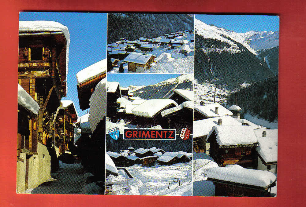 K222 Val D'Anniviers Grimentz Multivues. 1989. Perrochet 8495.Grand Format - Grimentz