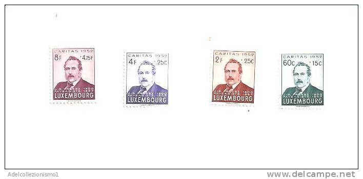 41073)francobolli Lussemburgo Serie 1952 J.b. Fresez - Pro Infanzia  - Dentellati - Neufs