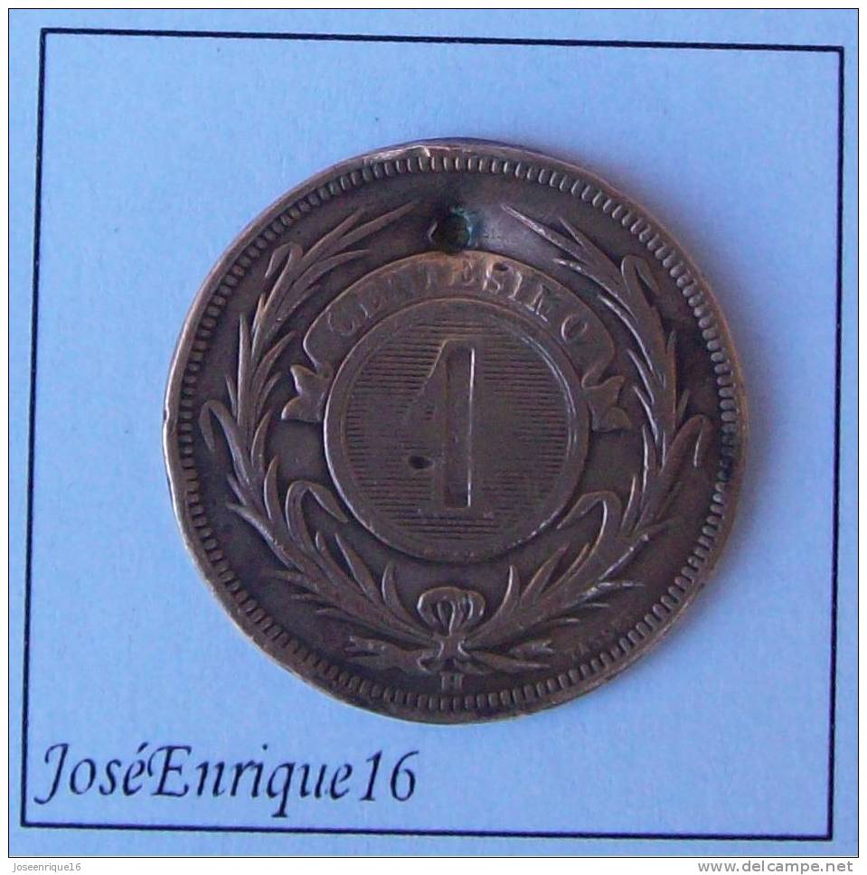 URUGUAY 1 MONEDA CENTESIMO 1869 - Uruguay