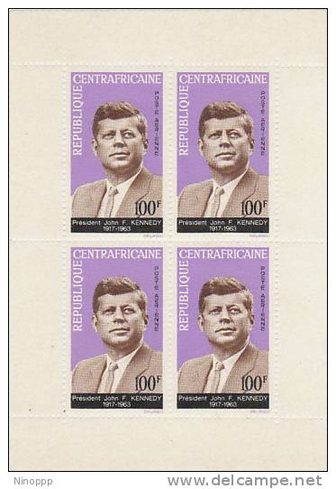 Central African Republic-1964 Kennedy Sheetlet  MNH - Repubblica Centroafricana