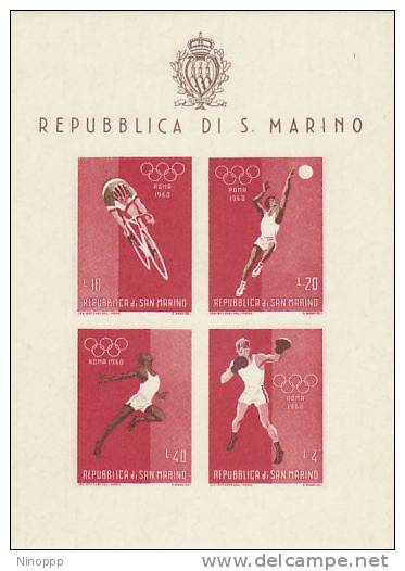 San Marino-1960 Rome Olympics Imperforated MS 10+20+40+4    MNH - Estate 1960: Roma