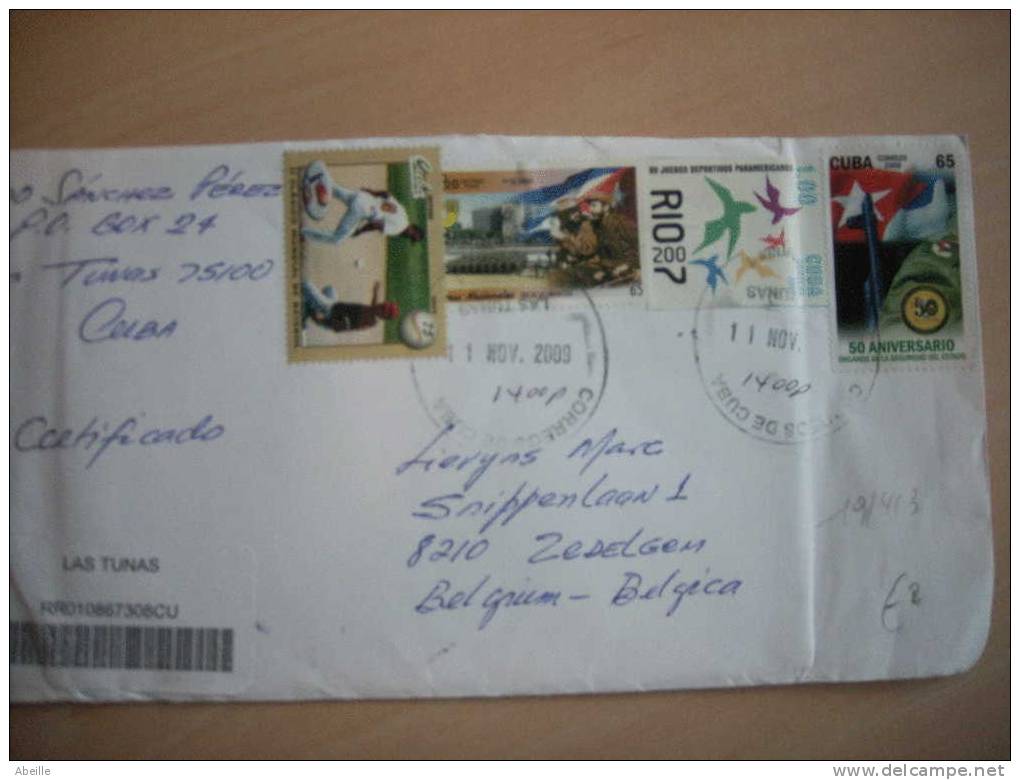 19/413   LETTRE   CUBA - Honkbal