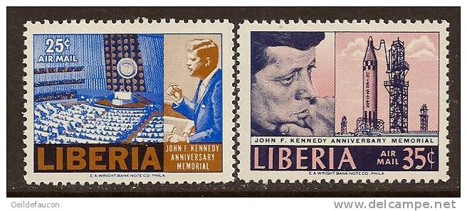 LIBERIA - Yvert - PA 151/52** - Cote 2,50 € - Kennedy (John F.)