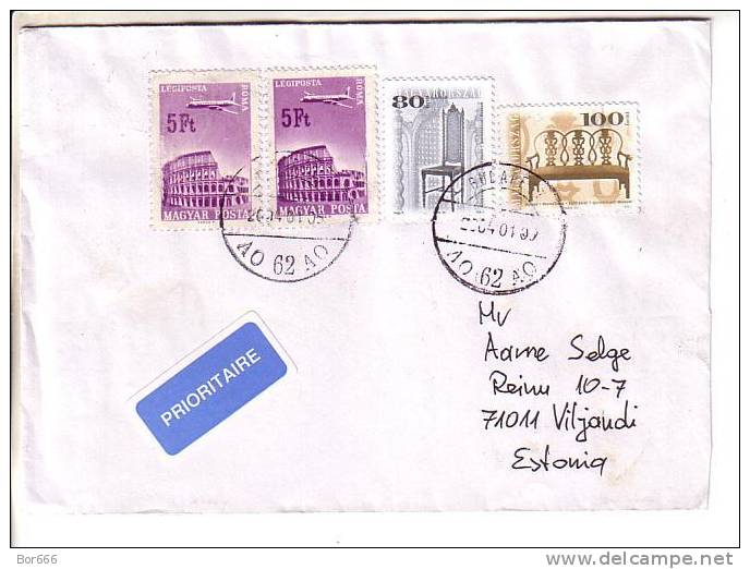 GOOD HUNGARY Postal Cover To ESTONIA 2004 - Good Stamped: Furniture ; Airplane - Covers & Documents