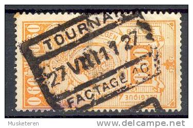 Belgium Chemin De Fer Railway Deluxe Chemin De Fer TOURNAI Fractage 10 1927 Cancel !! - Sonstige & Ohne Zuordnung