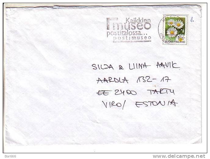 GOOD FINLAND Postal Cover To ESTONIA 1995 - Good Stamped: Flowers - Brieven En Documenten
