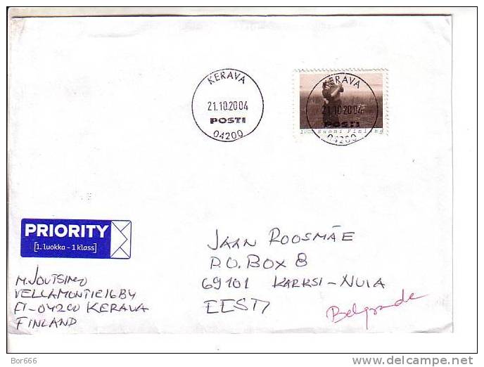 GOOD FINLAND Postal Cover To ESTONIA 2004 - Good Stamped: Dance - Covers & Documents