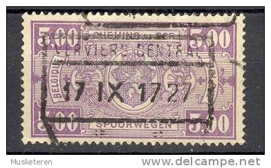 Belgium Chemin De Fer Railway Deluxe Chemin De Fer VERVIERS CENTRAL 1927 Cancel !! - Sonstige & Ohne Zuordnung