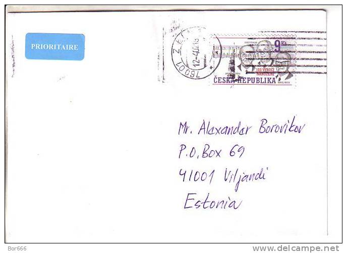 GOOD CZECH Postal Cover To ESTONIA 2002 - Good Stamped: Composers - Other & Unclassified