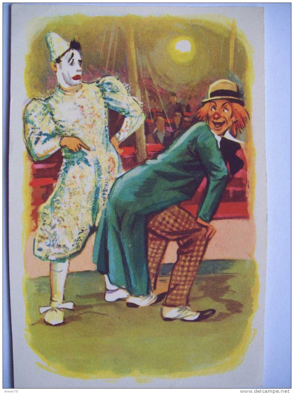 Illustrateur Carriere Ereirrac ?? Clown Cirque   Recto / Verso - Carrière, Louis