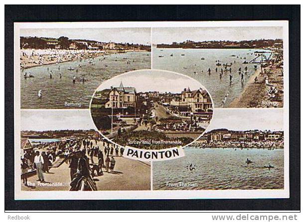 Lovely Multiview Postcard Paignton Devon - Ref 524 - Paignton