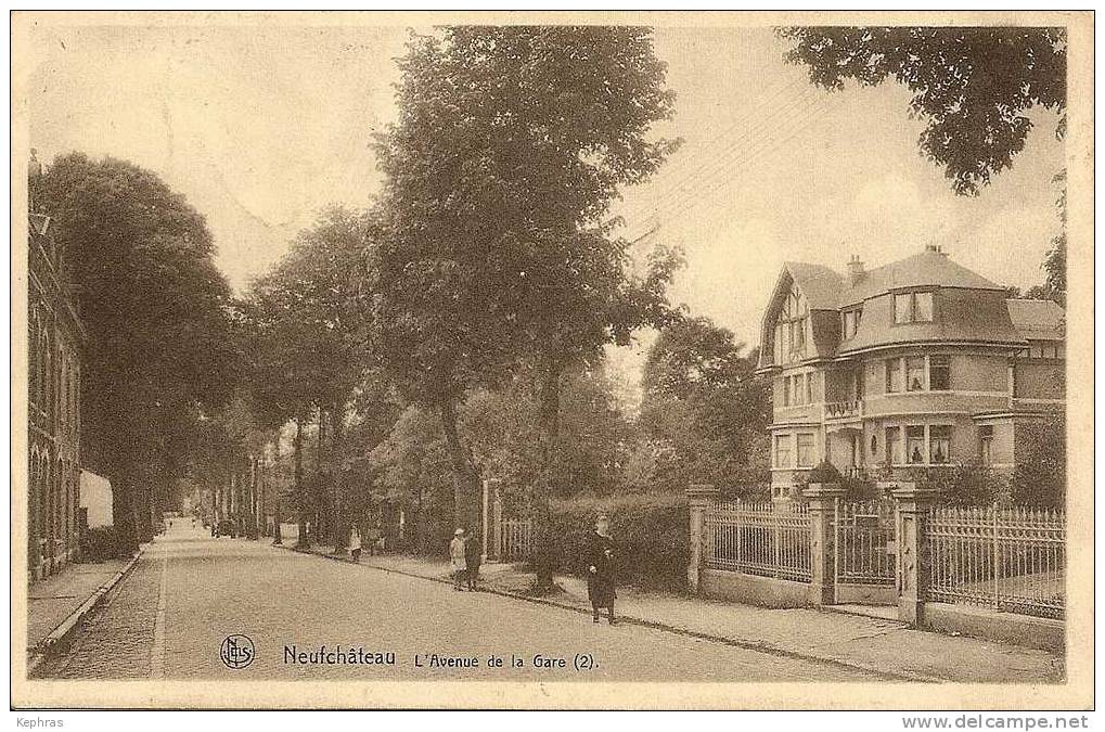 NEUFCHATEAU : Avenue De La Gare (2) - Imprimerie-Librairie-Pape Terie Petit, Neufchateau - Neufchâteau