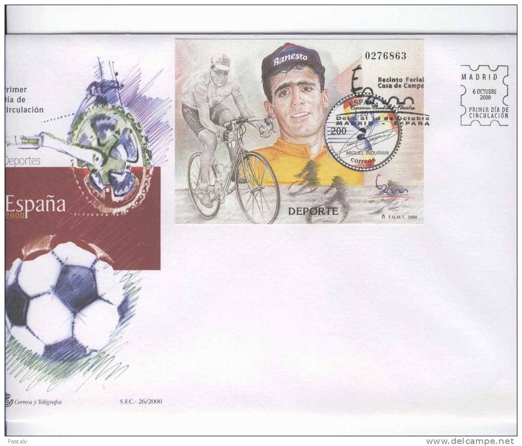 Espagne Sur FDC Cyclisme Miguel Indurain - Ciclismo