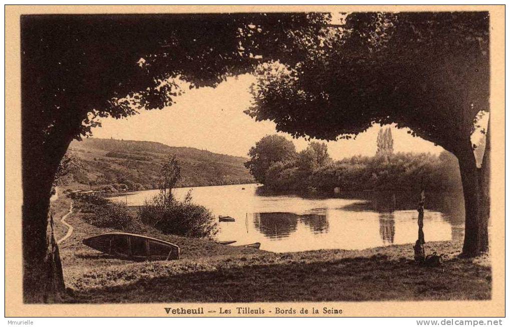 VAL D'OISE-VETHEUIL Les Tilleuls Bords De La Seine-MB - Vetheuil