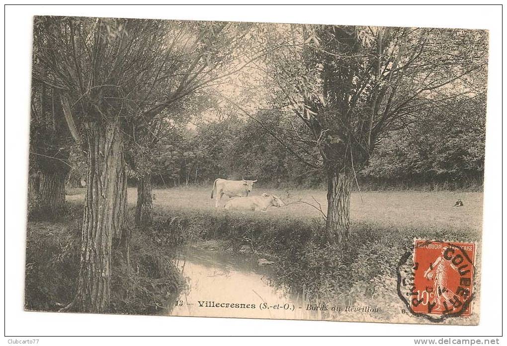 Villecresnes (94) : Vaches Au Pâturage Sur Les Bords Du Réveillon En 1911 (animée). - Villecresnes