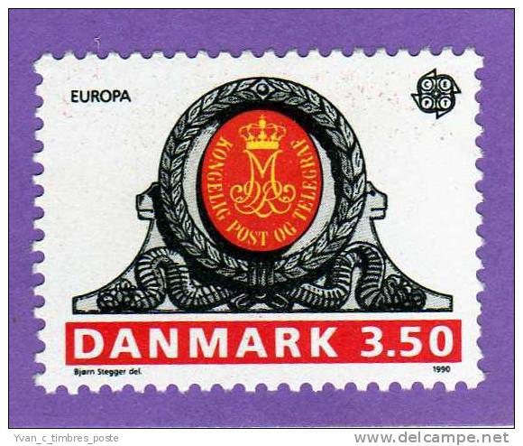 DANEMARK TIMBRE N° 978 NEUF EUROPA 1990 - Unused Stamps