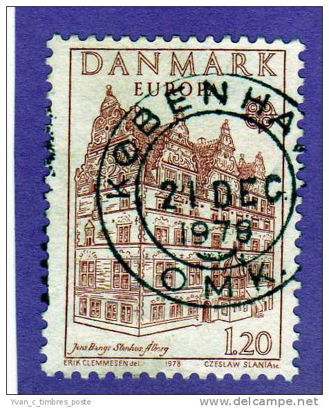 DANEMARK TIMBRE N° 663 OBLITERE EUROPA 1978 - Oblitérés