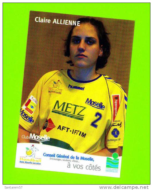 Carte Postale Postcard Saison METZ HANDBALL Claire ALLIENNE FRANCE 10cm X 15cm - Handbal