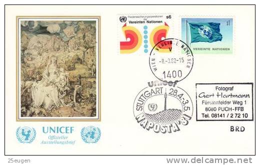 UN VIENNA 1982 UNICEF COVER - UNICEF