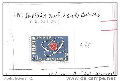 41132)francobolli Italia Serie 1958 Conf. Di Ginevra - Dentellati - Neufs