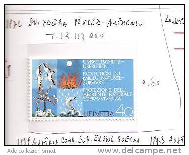 41141)francobolli Svizzera Serie 1972 Protezione Natura - Dentellati - Unused Stamps