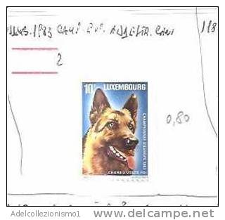 41142)francobolli Lussemburgo Serie 1983 Camp. Eur. Dei Cani - Dentellati - Neufs