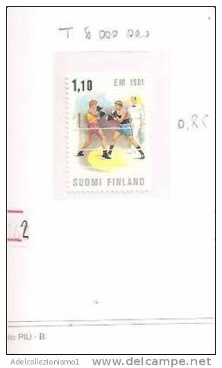 41162)francobolli Finlandia Serie 1981 Camp. Europei Di Pugilato - Dentellati - Nuevos