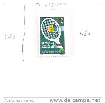 41164)francobolli Ungheria Serie 1982 Camp. Eur. Di Tennis - Dentellati - Poststempel (Marcophilie)
