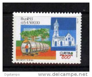 Brasil 1993 ** YT2105 Curitiba 300º Aniversario: Moderna Parada De Bus; Iglesia De San Francisco De Asis - Unused Stamps