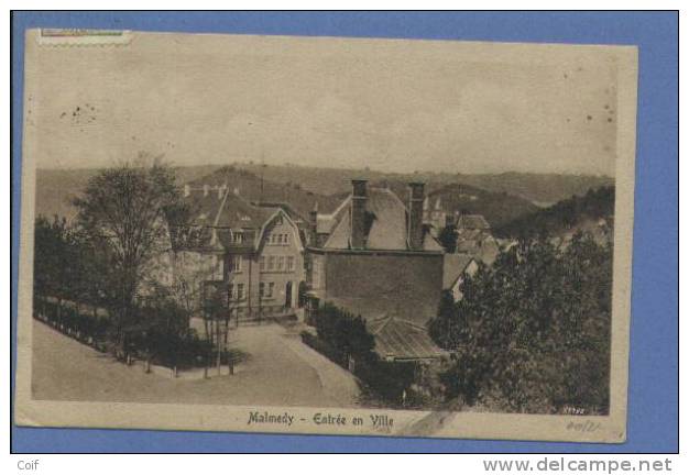 166 Op Kaart Met Stempel MALMEDY - 1919-1920 Behelmter König