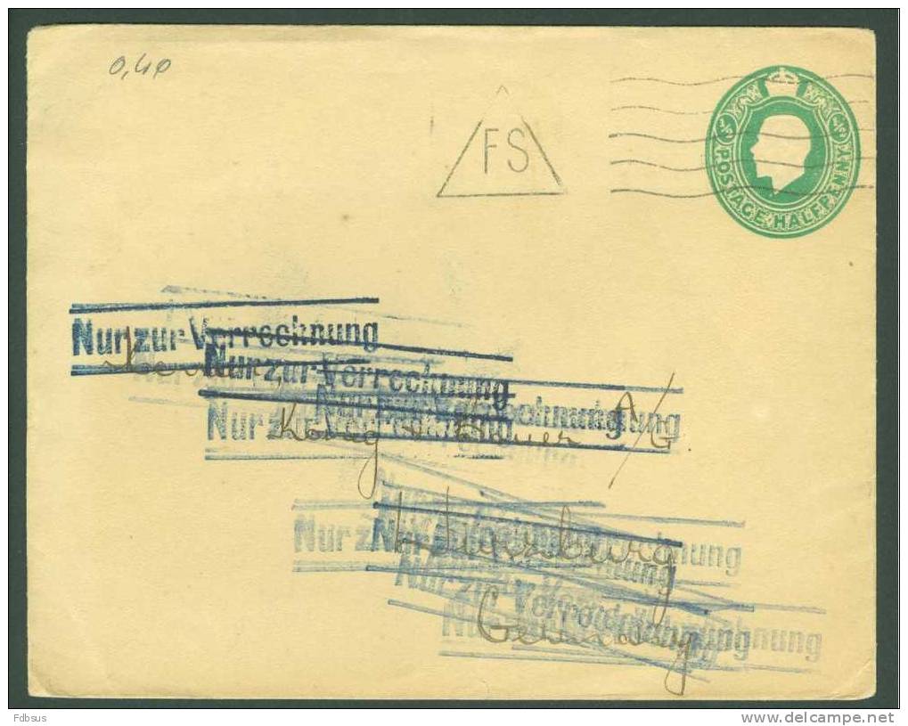 PREPAID ENVELOPPE WITH FS CANCELLATION TO GERMANY - Luftpost & Aerogramme