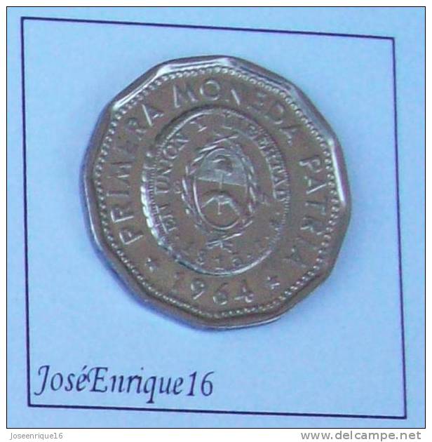 1964 ARGENTINA 25 PESOS - CONMEMORACION A LA PRIMERA MONEDA DE LA PATRIA - Argentina