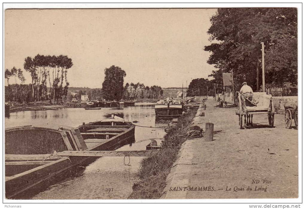 77 Saint Mammès  Le Quai  Canal Du Loing Péniches - Saint Mammes