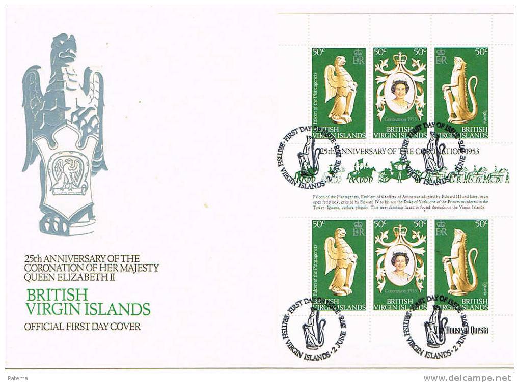 FDC. Coronacion Elizabeth Ll,  (BRITISH  VIRGIN  ISLANDS,) - British Virgin Islands